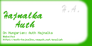 hajnalka auth business card